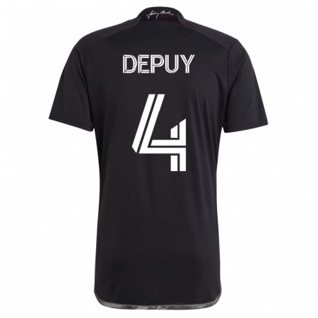 Kandiny Niño Camiseta Nick Depuy #4 Negro 2ª Equipación 2023/24 La Camisa Chile