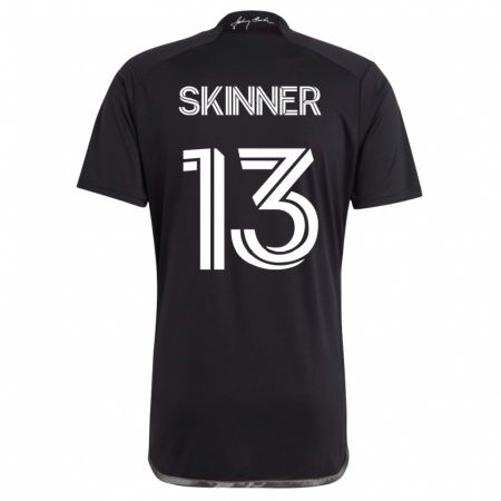 Kandiny Niño Camiseta Joey Skinner #13 Negro 2ª Equipación 2023/24 La Camisa Chile