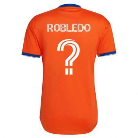 Kandiny Niño Camiseta Harrison Robledo #0 Blanco 2ª Equipación 2023/24 La Camisa Chile