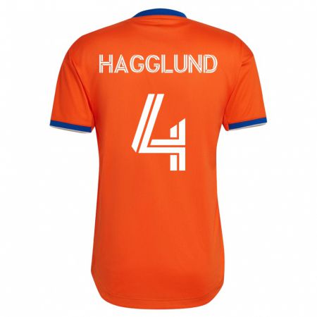 Kandiny Niño Camiseta Nick Hagglund #4 Blanco 2ª Equipación 2023/24 La Camisa Chile