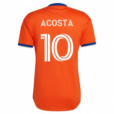 Kandiny Niño Camiseta Luciano Acosta #10 Blanco 2ª Equipación 2023/24 La Camisa Chile