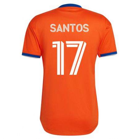 Kandiny Niño Camiseta Sergio Santos #17 Blanco 2ª Equipación 2023/24 La Camisa Chile
