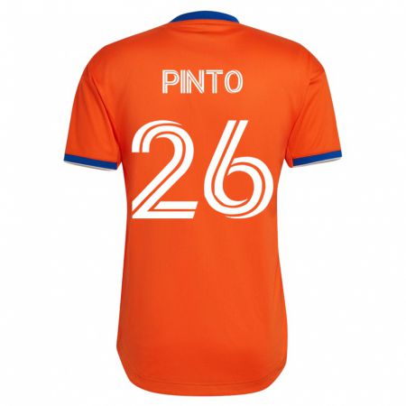 Kandiny Niño Camiseta Malik Pinto #26 Blanco 2ª Equipación 2023/24 La Camisa Chile