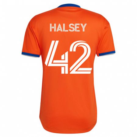 Kandiny Niño Camiseta Bret Halsey #42 Blanco 2ª Equipación 2023/24 La Camisa Chile