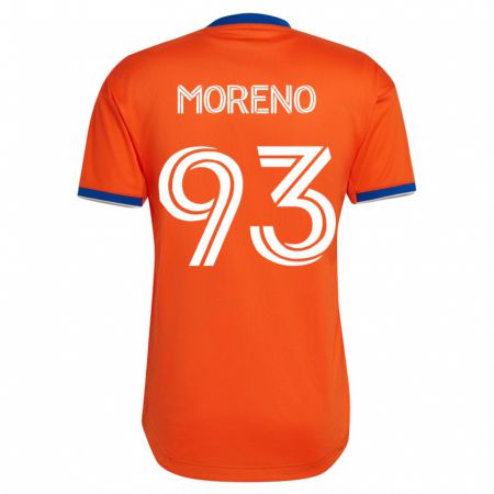 Kandiny Niño Camiseta Júnior Moreno #93 Blanco 2ª Equipación 2023/24 La Camisa Chile