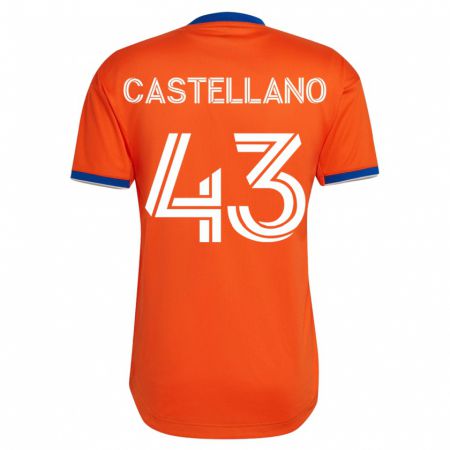 Kandiny Niño Camiseta Jesús Castellano #43 Blanco 2ª Equipación 2023/24 La Camisa Chile