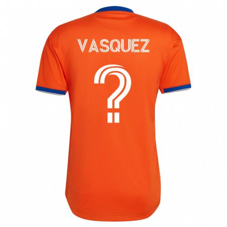 Kandiny Niño Camiseta Bryan Vásquez #0 Blanco 2ª Equipación 2023/24 La Camisa Chile