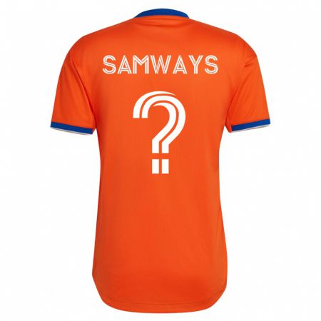 Kandiny Niño Camiseta Nicholas Samways #0 Blanco 2ª Equipación 2023/24 La Camisa Chile