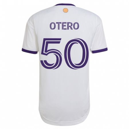 Kandiny Niño Camiseta Javier Otero #50 Blanco 2ª Equipación 2023/24 La Camisa Chile