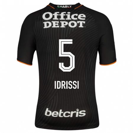 Kandiny Niño Camiseta Oussama Idrissi #5 Negro 2ª Equipación 2023/24 La Camisa Chile
