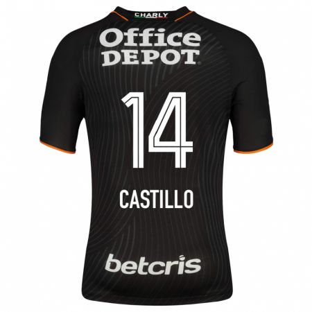 Kandiny Niño Camiseta José Castillo #14 Negro 2ª Equipación 2023/24 La Camisa Chile