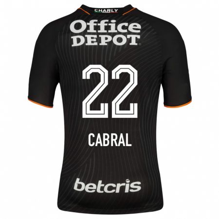 Kandiny Niño Camiseta Gustavo Cabral #22 Negro 2ª Equipación 2023/24 La Camisa Chile