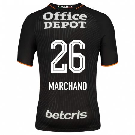 Kandiny Niño Camiseta Jahaziel Marchand #26 Negro 2ª Equipación 2023/24 La Camisa Chile