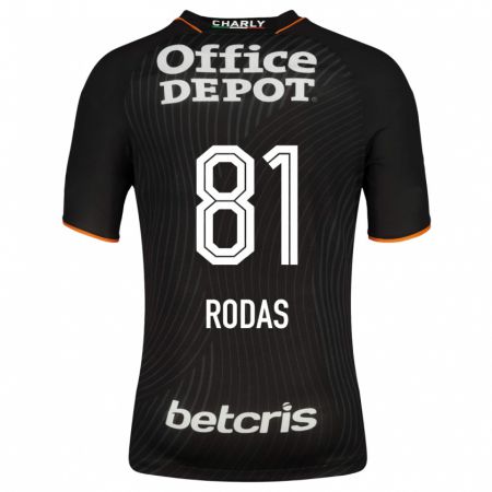 Kandiny Niño Camiseta Carlos Rodas #81 Negro 2ª Equipación 2023/24 La Camisa Chile