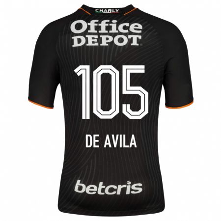 Kandiny Niño Camiseta José De Ávila #105 Negro 2ª Equipación 2023/24 La Camisa Chile