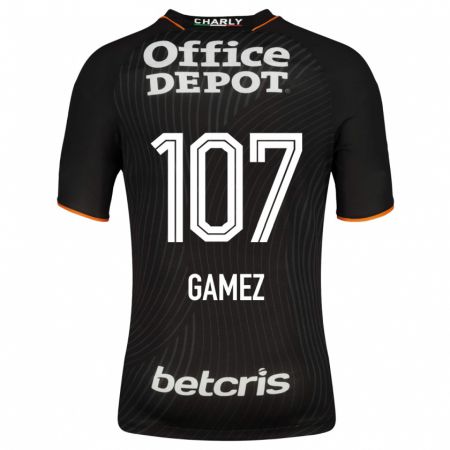 Kandiny Niño Camiseta Sergio Gámez #107 Negro 2ª Equipación 2023/24 La Camisa Chile
