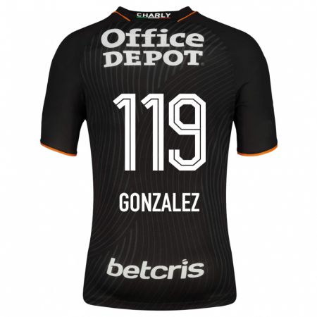 Kandiny Niño Camiseta Juan González #119 Negro 2ª Equipación 2023/24 La Camisa Chile