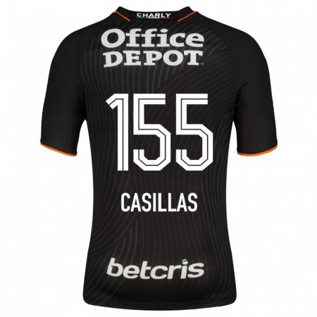 Kandiny Niño Camiseta Johan Casillas #155 Negro 2ª Equipación 2023/24 La Camisa Chile
