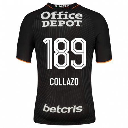 Kandiny Niño Camiseta David Collazo #189 Negro 2ª Equipación 2023/24 La Camisa Chile
