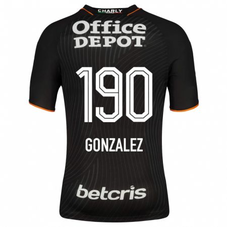 Kandiny Niño Camiseta Owen González #190 Negro 2ª Equipación 2023/24 La Camisa Chile