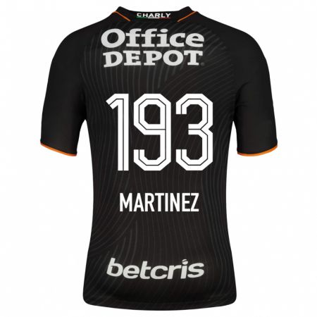 Kandiny Niño Camiseta Pedro Martínez #193 Negro 2ª Equipación 2023/24 La Camisa Chile