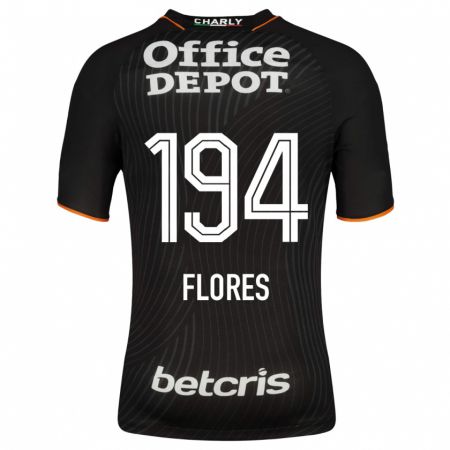 Kandiny Niño Camiseta Jason Flores #194 Negro 2ª Equipación 2023/24 La Camisa Chile