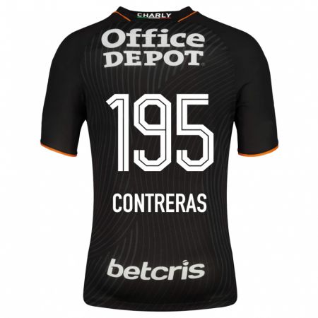 Kandiny Niño Camiseta Ari Contreras #195 Negro 2ª Equipación 2023/24 La Camisa Chile