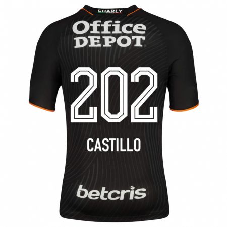 Kandiny Niño Camiseta José Castillo #202 Negro 2ª Equipación 2023/24 La Camisa Chile