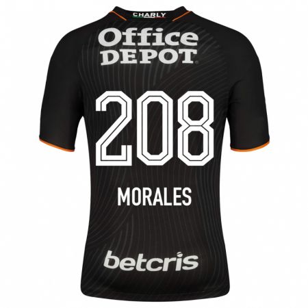 Kandiny Niño Camiseta Erik Morales #208 Negro 2ª Equipación 2023/24 La Camisa Chile