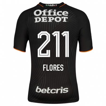 Kandiny Niño Camiseta Luis Flores #211 Negro 2ª Equipación 2023/24 La Camisa Chile