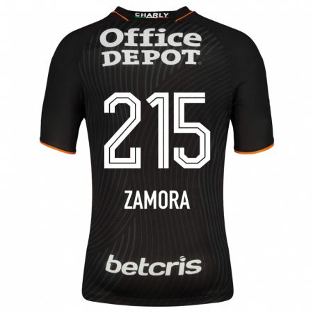 Kandiny Niño Camiseta Yahir Zamora #215 Negro 2ª Equipación 2023/24 La Camisa Chile