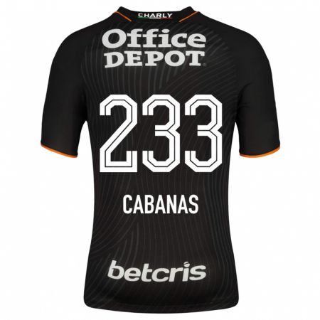 Kandiny Niño Camiseta Mauricio Cabañas #233 Negro 2ª Equipación 2023/24 La Camisa Chile