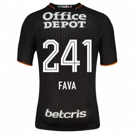 Kandiny Niño Camiseta Marco Fava #241 Negro 2ª Equipación 2023/24 La Camisa Chile