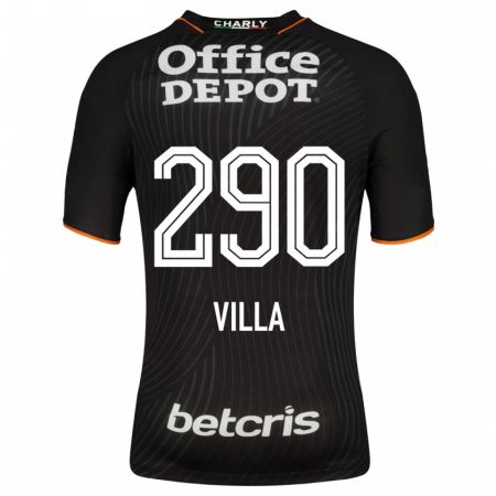 Kandiny Niño Camiseta Adrián Villa #290 Negro 2ª Equipación 2023/24 La Camisa Chile
