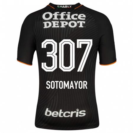 Kandiny Niño Camiseta Jacob Sotomayor #307 Negro 2ª Equipación 2023/24 La Camisa Chile
