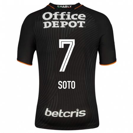 Kandiny Niño Camiseta Alice Soto #7 Negro 2ª Equipación 2023/24 La Camisa Chile