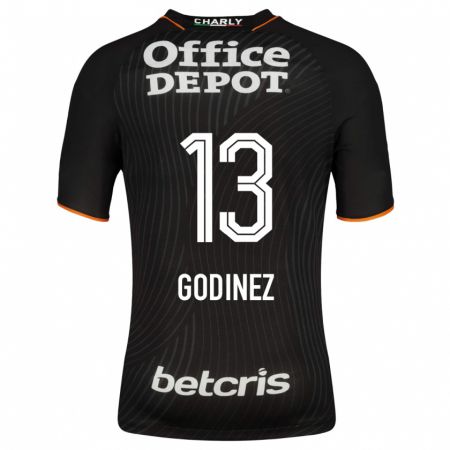 Kandiny Niño Camiseta Alexandra Godínez #13 Negro 2ª Equipación 2023/24 La Camisa Chile