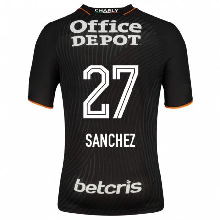 Kandiny Niño Camiseta Ella Sanchez #27 Negro 2ª Equipación 2023/24 La Camisa Chile
