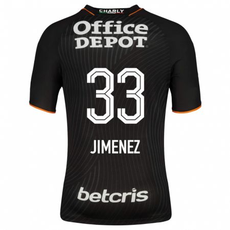 Kandiny Niño Camiseta Stefani Jiménez #33 Negro 2ª Equipación 2023/24 La Camisa Chile