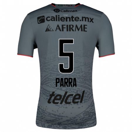 Kandiny Niño Camiseta Rodrigo Parra #5 Gris 2ª Equipación 2023/24 La Camisa Chile