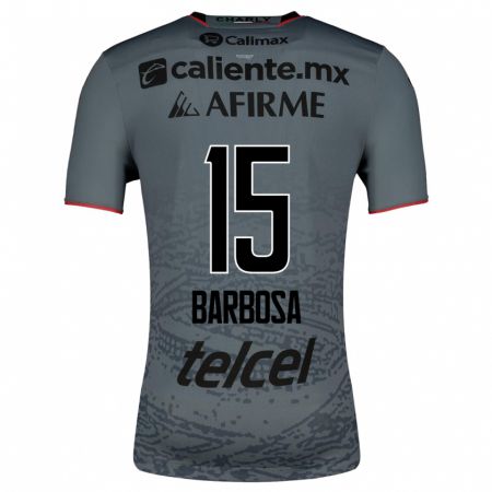 Kandiny Niño Camiseta Diego Barbosa #15 Gris 2ª Equipación 2023/24 La Camisa Chile