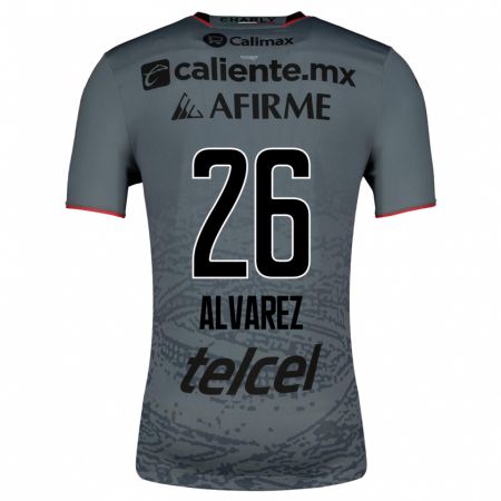 Kandiny Niño Camiseta Efraín Álvarez #26 Gris 2ª Equipación 2023/24 La Camisa Chile