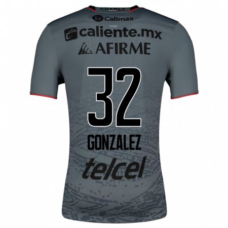 Kandiny Niño Camiseta Carlos González #32 Gris 2ª Equipación 2023/24 La Camisa Chile