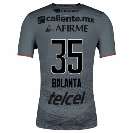 Kandiny Niño Camiseta Kevin Balanta #35 Gris 2ª Equipación 2023/24 La Camisa Chile