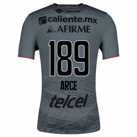 Kandiny Niño Camiseta Diego Arce #189 Gris 2ª Equipación 2023/24 La Camisa Chile