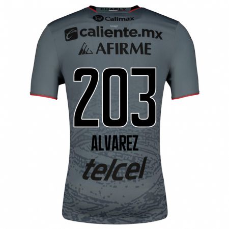 Kandiny Niño Camiseta Jaime Álvarez #203 Gris 2ª Equipación 2023/24 La Camisa Chile