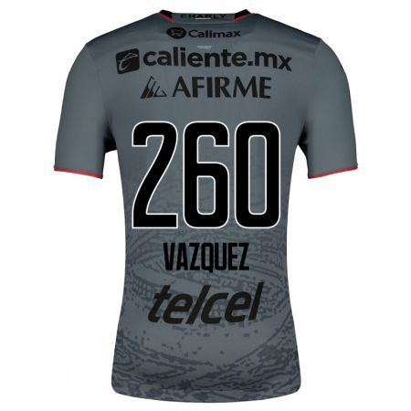 Kandiny Niño Camiseta Octavio Vázquez #260 Gris 2ª Equipación 2023/24 La Camisa Chile