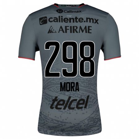 Kandiny Niño Camiseta Gilberto Mora #298 Gris 2ª Equipación 2023/24 La Camisa Chile