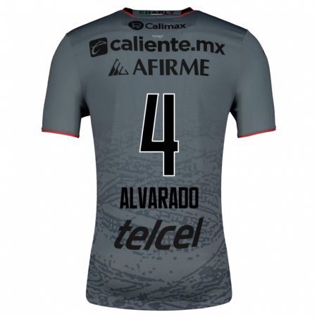Kandiny Niño Camiseta Mónica Alvarado #4 Gris 2ª Equipación 2023/24 La Camisa Chile