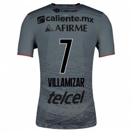 Kandiny Niño Camiseta Paola Villamizar #7 Gris 2ª Equipación 2023/24 La Camisa Chile
